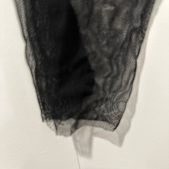 Zara black body suit with mesh sleeves. - Picture 3 of 3